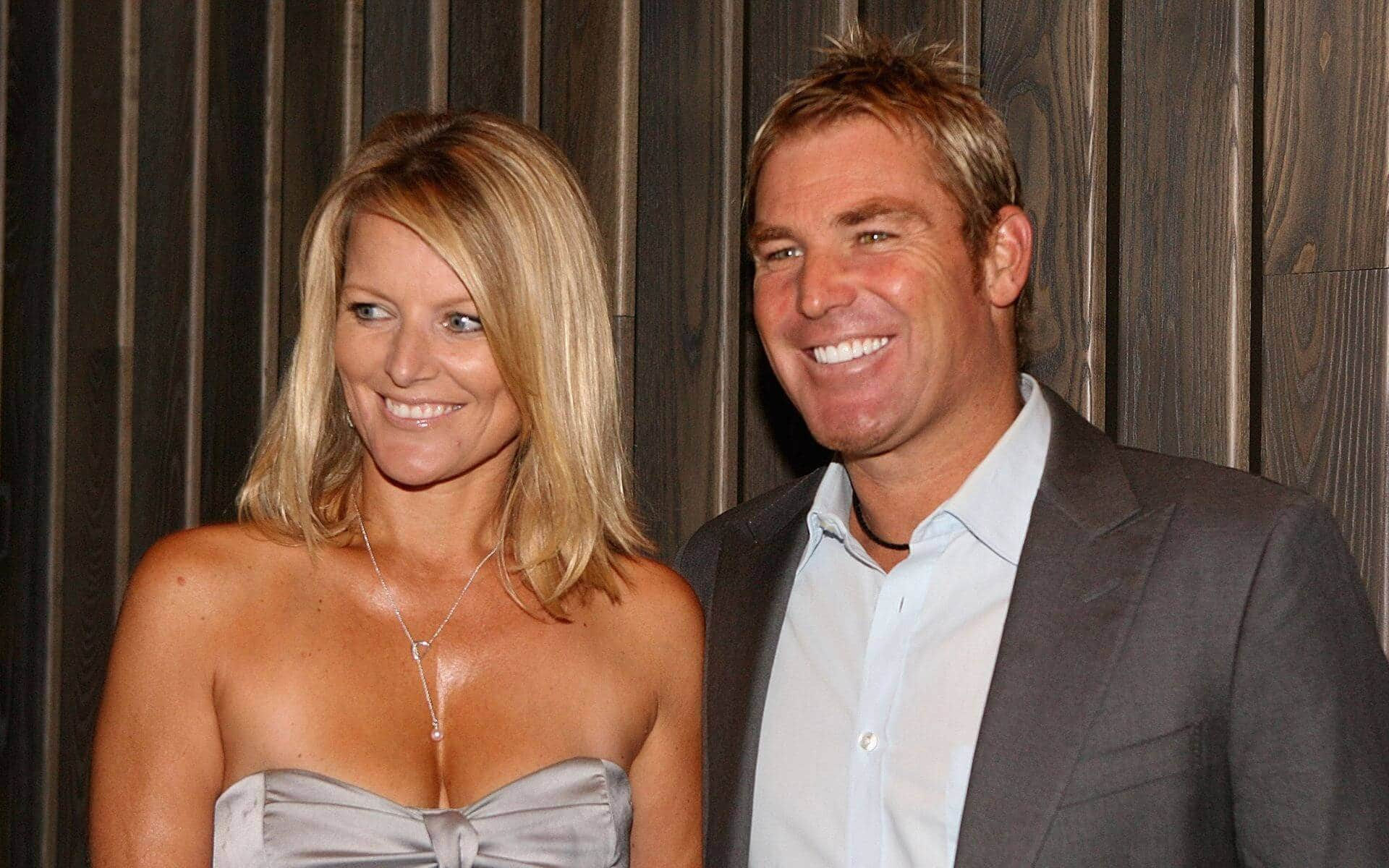 Shane Warne with his wife [X.com]